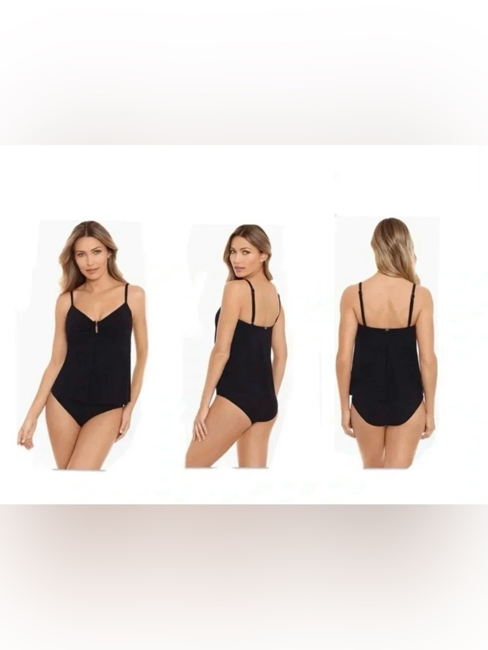 Amoressa U Turn Unity Tankini Top and Bikini Bottom Size 6